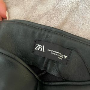 Zara Pull-On Leather Leggings